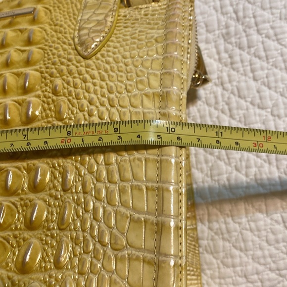 Brahmin Yellow Crocodile Embossed Women's Bag - Picture 5 of 12